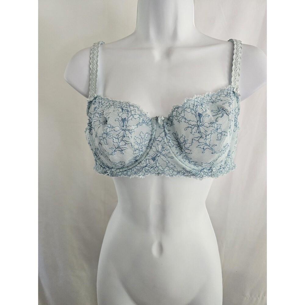 Felina Lingerie Bra Womens Blue Unpadded Underwire Style 5894 Size 38C